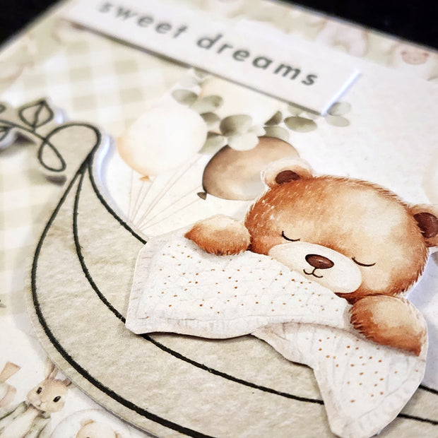 Papercuts Cardmaking Kit - Boho Baby 35095 - Includes 4x6" Clear Stamp & Die Set