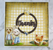 Thanks Circle with Rays Detail Metal Cutting Die 21327
