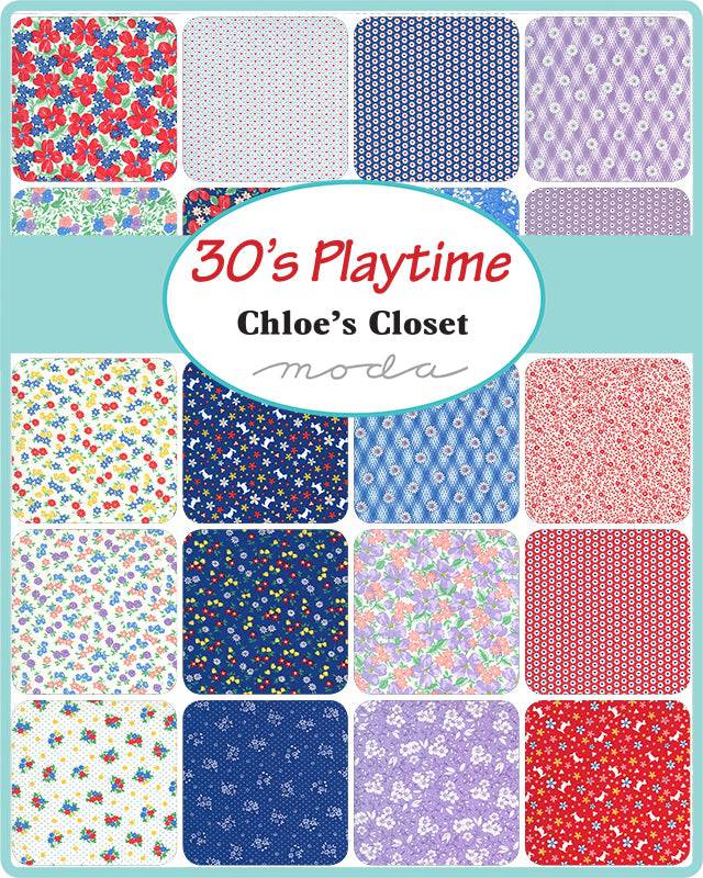 30's Playtime - Chloe's Closet Fat Quarter Pack 10pc (Style B) - Paper Rose Studio
