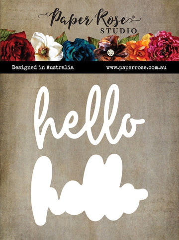 Paper Rose Hello layered die