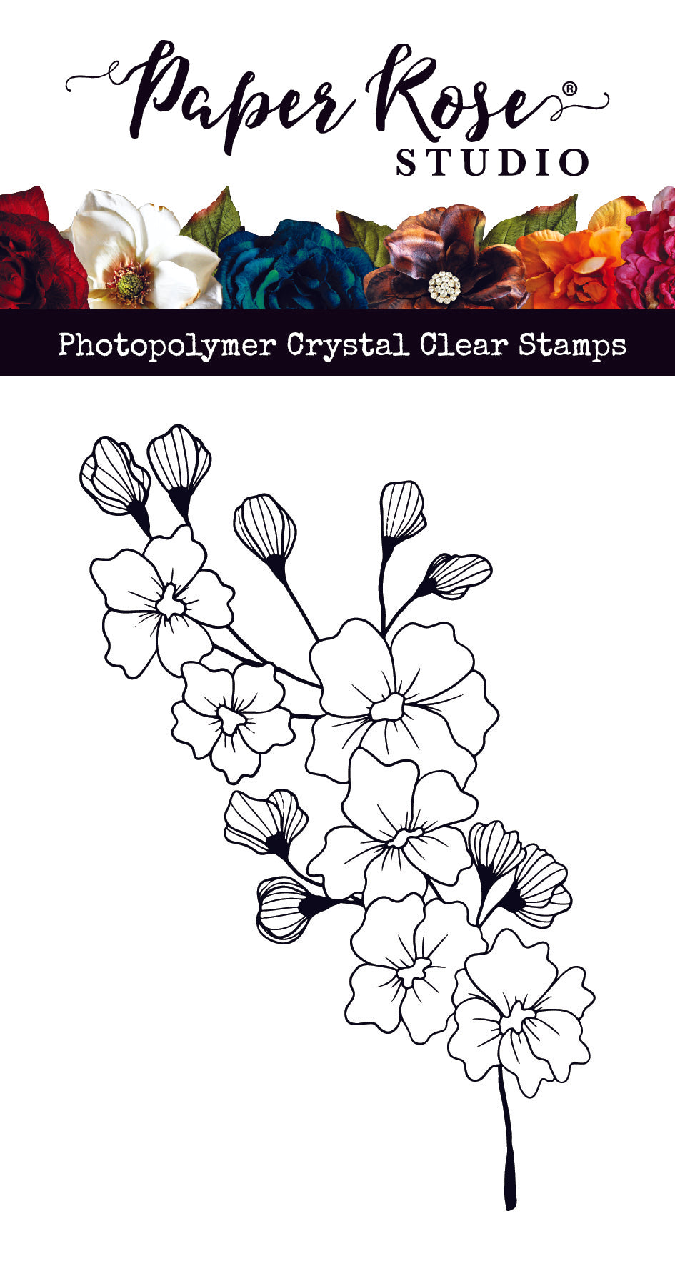 Paper Rose Blossom Branch