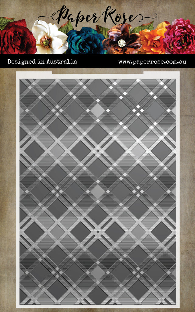 Paper Rose Ben's Plaid 3D embossing folder Paper Rose Ben's Plaid 3D embossing folder