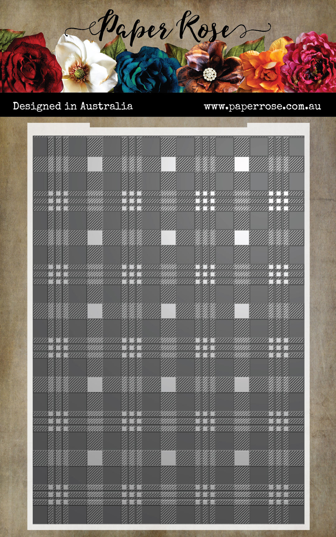 Paper Rose Winter Plaid 3D Embossing Folder Paper Rose Winter Plaid 3D Embossing Folder