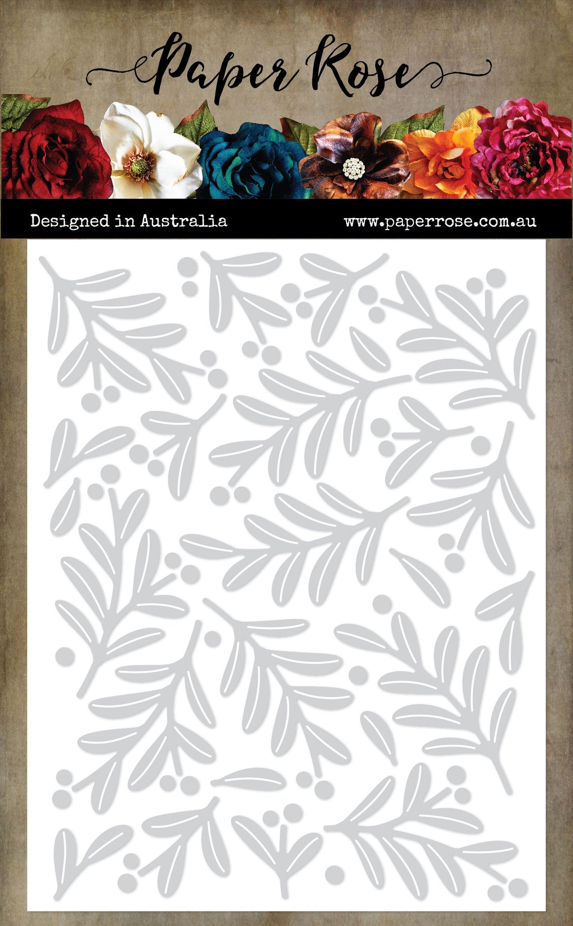 Paper Rose Studio Floral Christmas Coverplate Die Paper Rose Studio Floral Christmas Coverplate Die