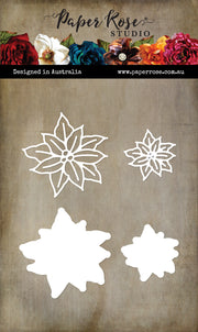 White Christmas Layering Poinsettia Set 2 Metal Cutting Die 32577 - Paper Rose Studio