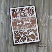Congratulations on your Anniversary Metal Cutting Die 28903 - Paper Rose Studio