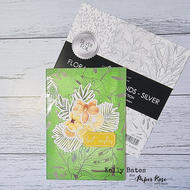 Floral Backgrounds - Silver Foil 6x6 Paper Collection 29290 - Paper Rose Studio