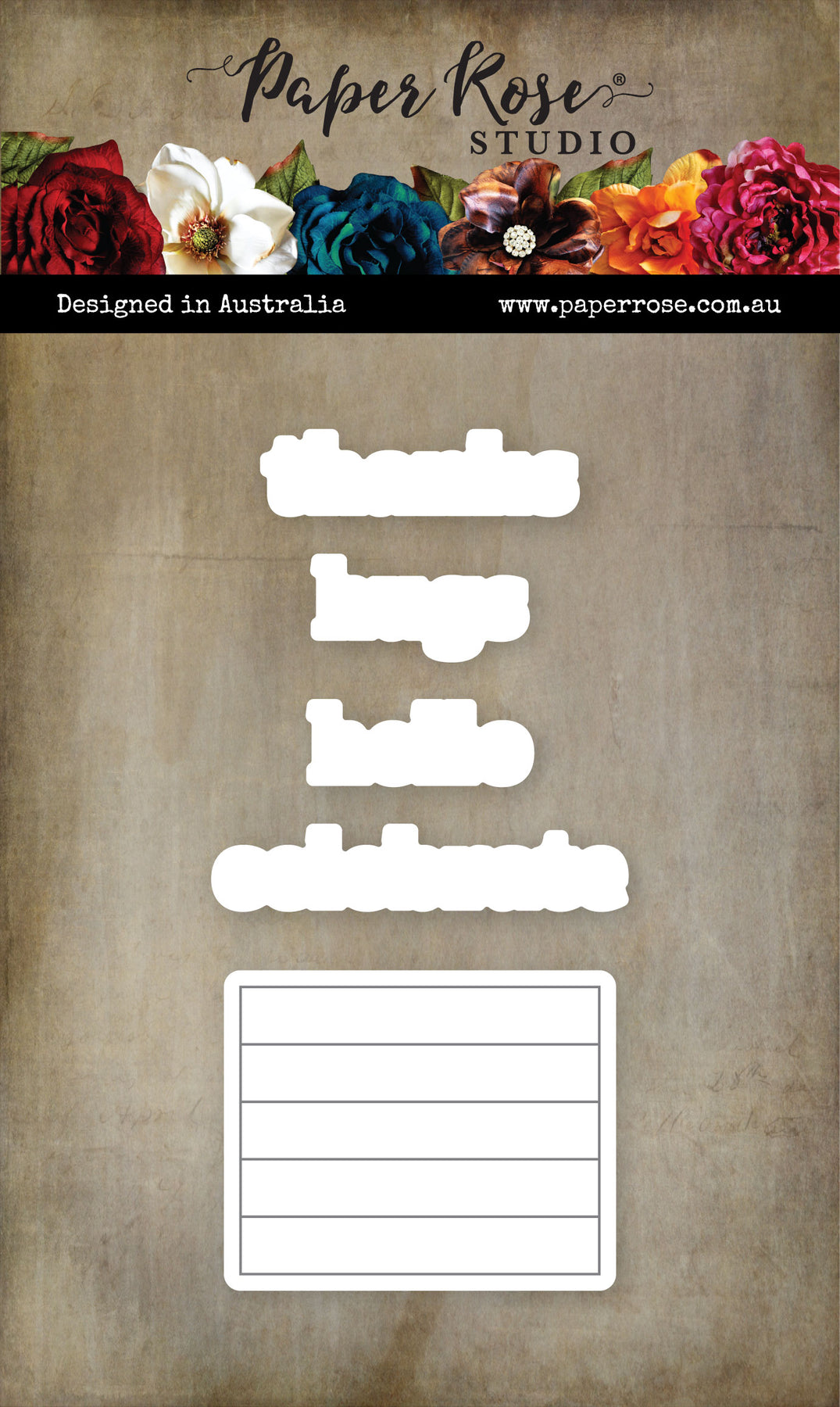 Paper Rose Stacked Sentiments 1  dies