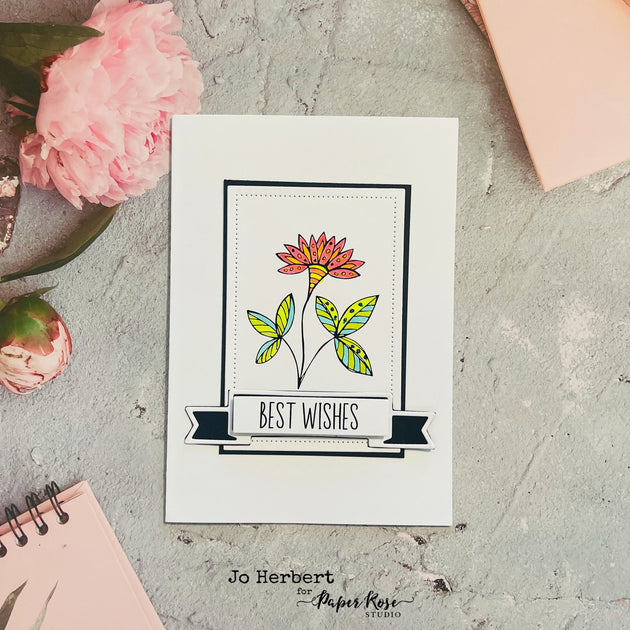 Sketched Flower 1 Clear Stamp Set 30264 – Paper Rose Studio