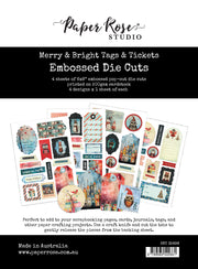 Merry and Bright 6x8" Tags & Tickets Embossed Die Cuts 35698 - Paper Rose Studio