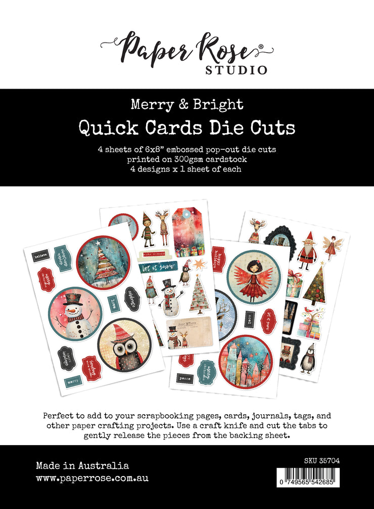 Merry and Bright 6x8" Quick Card Die Cuts 35704