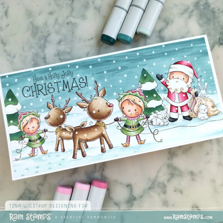 Holly Jolly Elf Clear Stamp 32664 - Paper Rose Studio