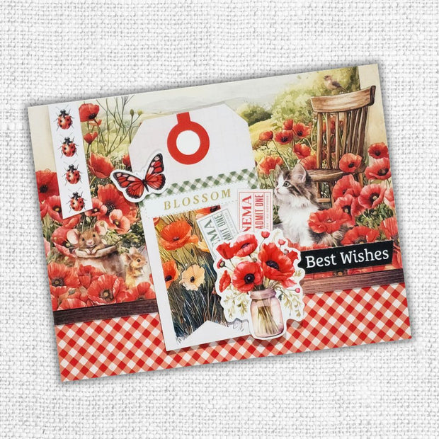 Poppy Garden Embossed Die Cuts 34665
