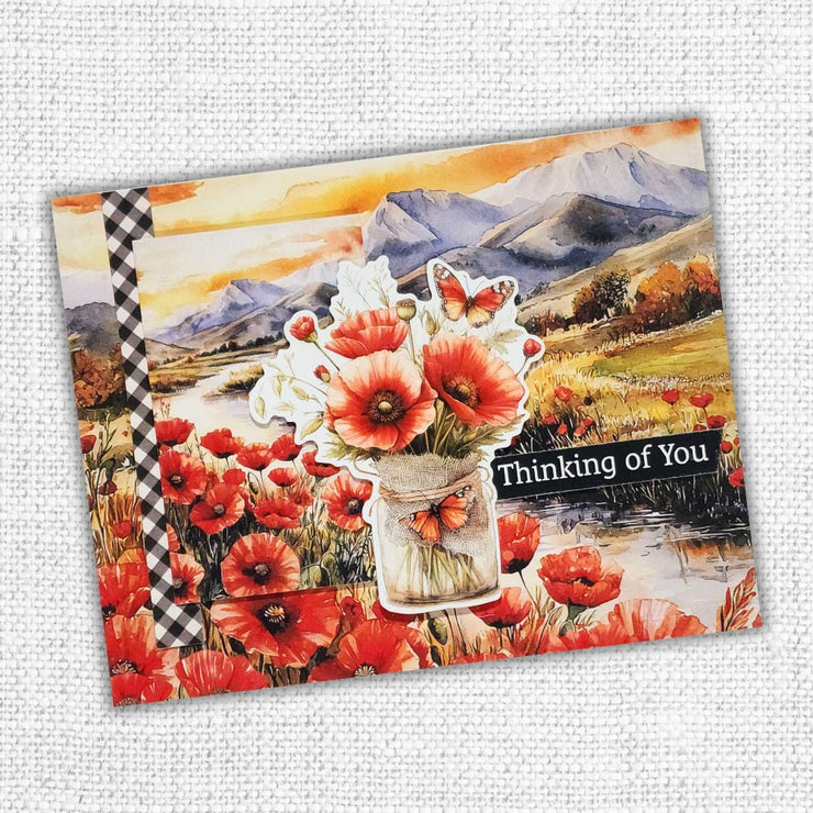 Poppy Garden Embossed Die Cuts 34665