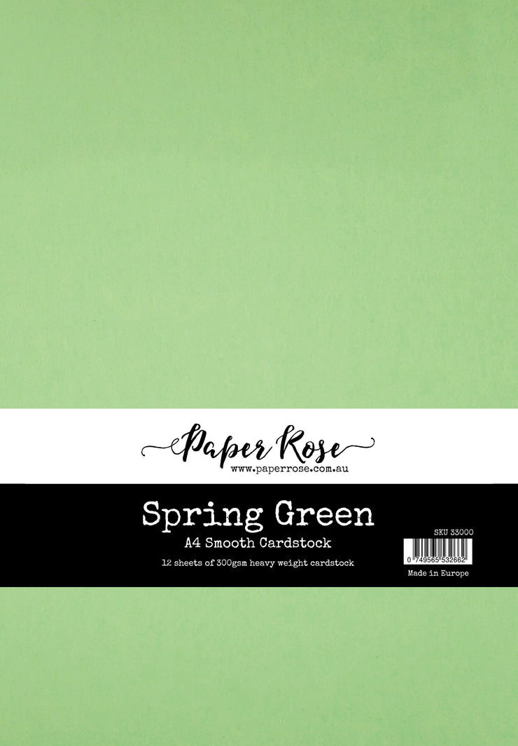 Spring Green Smooth Cardstock A4 12 sheets 33000 - Paper Rose Studio