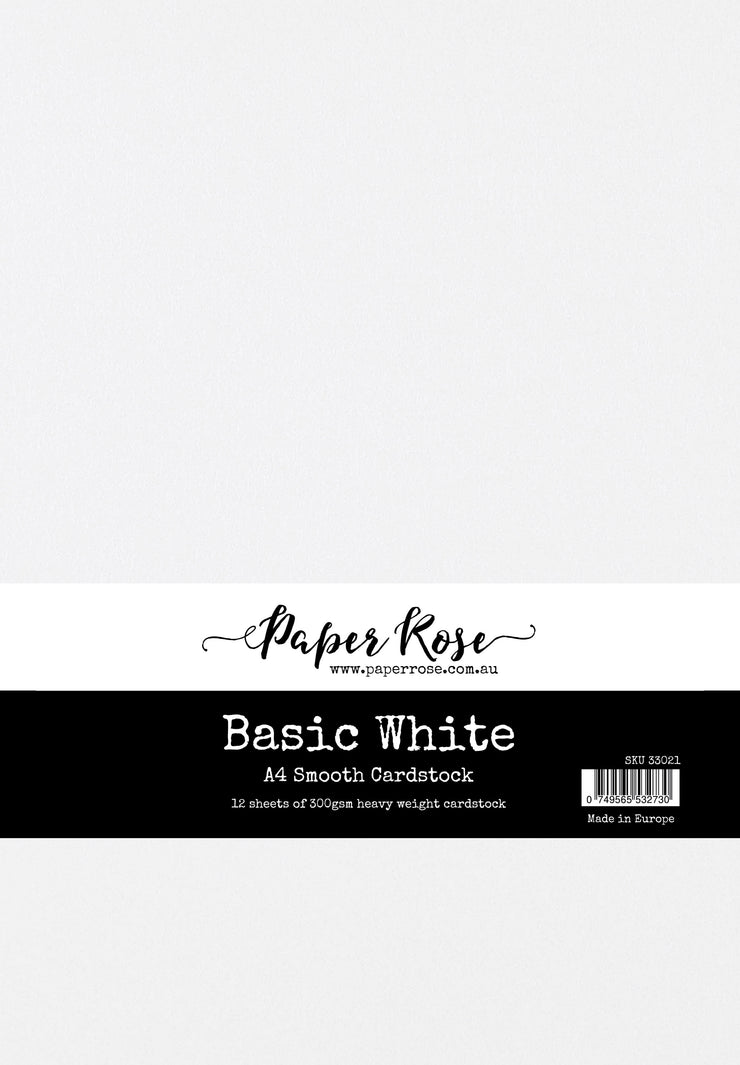 Basic White Smooth Cardstock A4 12 sheets 33021