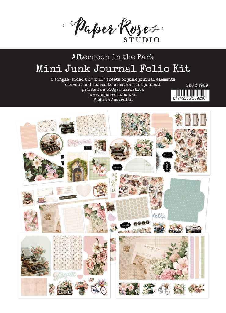 Afternoon in the Park 8.5" x 11" Mini Junk Journal Folio Kit 34989