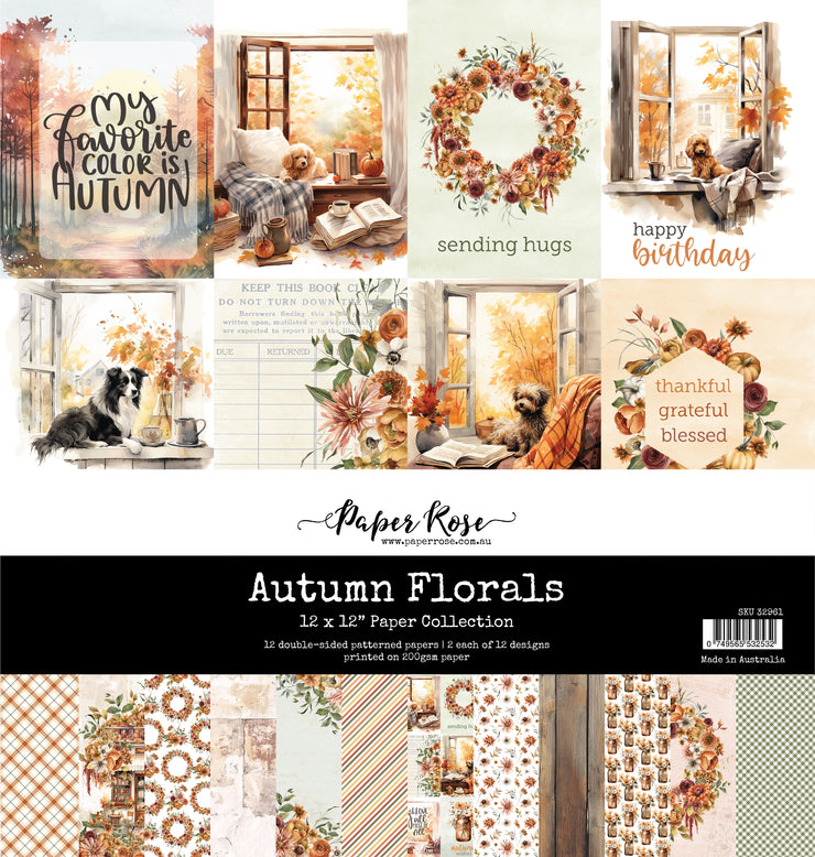 Autumn Florals 12x12 Paper Collection 32961 - Paper Rose Studio