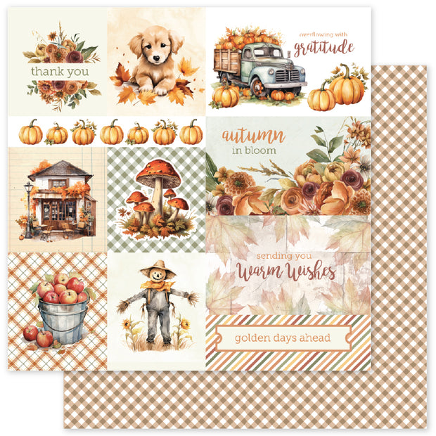 Autumn Florals Basics A 12x12 Paper (12pc Bulk Pack) 35454 - Paper Rose Studio
