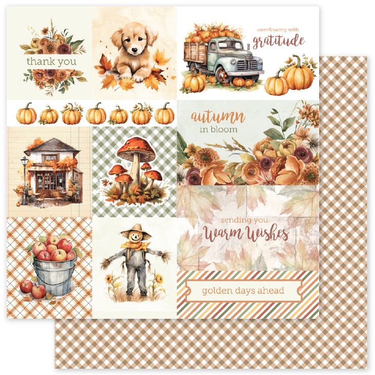 Autumn Florals Basics A 12x12 Paper (12pc Bulk Pack) 35454 - Paper Rose Studio
