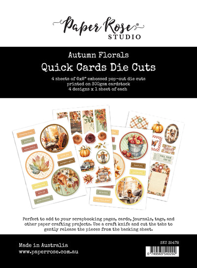 Autumn Florals Quick Card Die Cuts 35478 - Paper Rose Studio