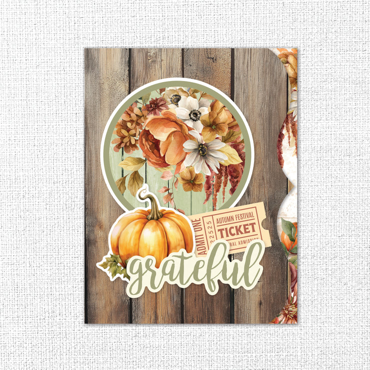 Autumn Florals 8.5" x 11" Mini Junk Journal Folio Kit 35481