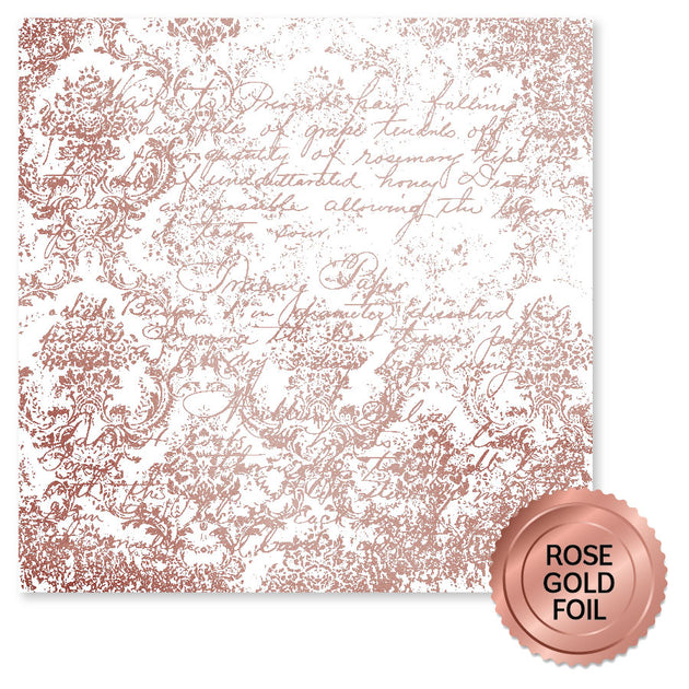 Blooming Proteas Rose Gold Foil E 12x12 Paper (6pc Bulk Pack) 30738 ...