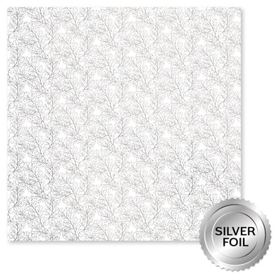 Blooming Proteas Silver Foil B 12x12 Paper (6pc Bulk Pack) 30777 - Paper Rose Studio
