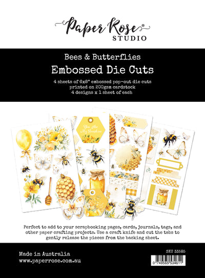 Bees & Butterflies Embossed Die Cuts 33585