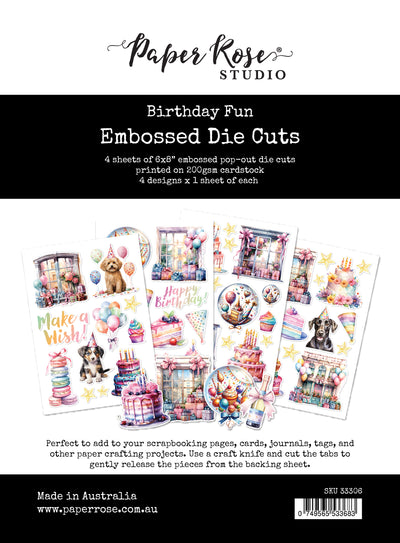 Birthday Fun Embossed Die Cuts 33306 - Paper Rose Studio