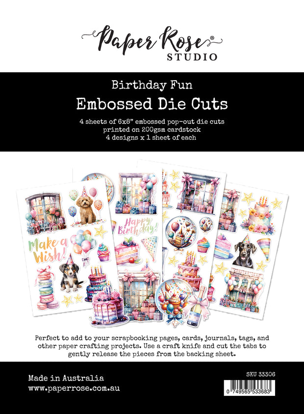Birthday Fun Embossed Die Cuts 33306 - Paper Rose Studio