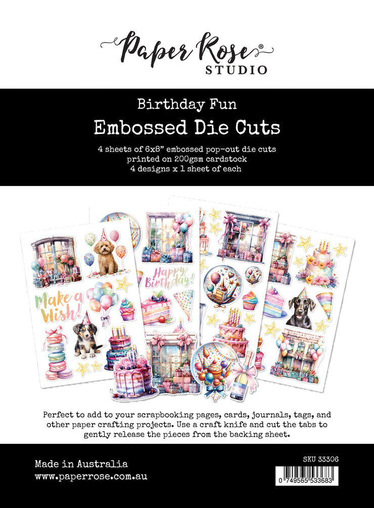 Birthday Fun Embossed Die Cuts 33306 - Paper Rose Studio