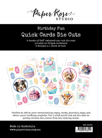 Birthday Fun 6x8" Quick Cards Die Cuts 34755