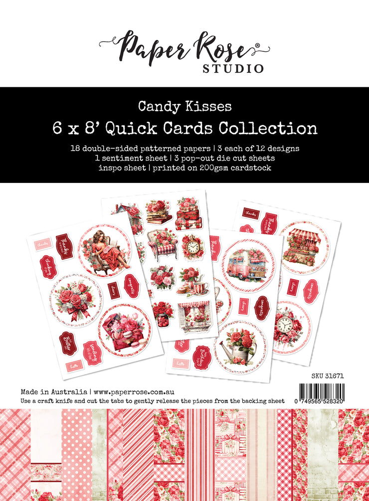 Candy Kisses 6x8" Quick Cards Collection 31668 - Paper Rose Studio