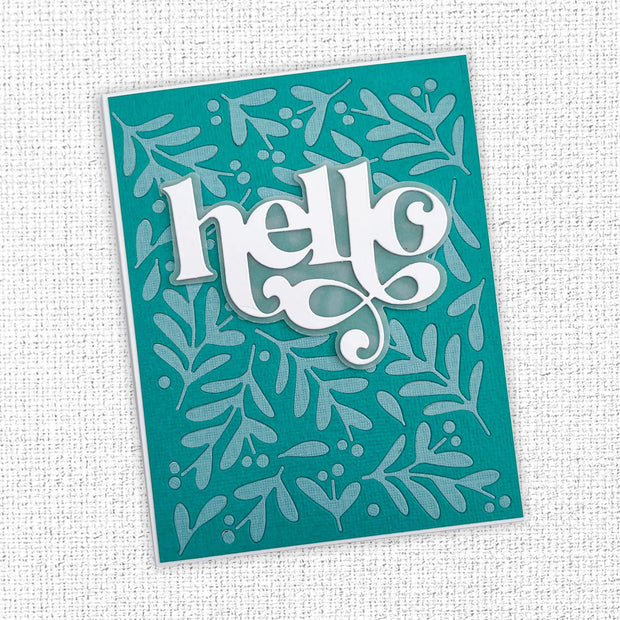 Fancy Script Layered Hello Metal Cutting Die 32478 - Paper Rose Studio