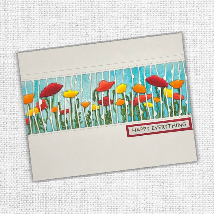 Poppy Field Border Metal Cutting Die 18640 - Paper Rose Studio