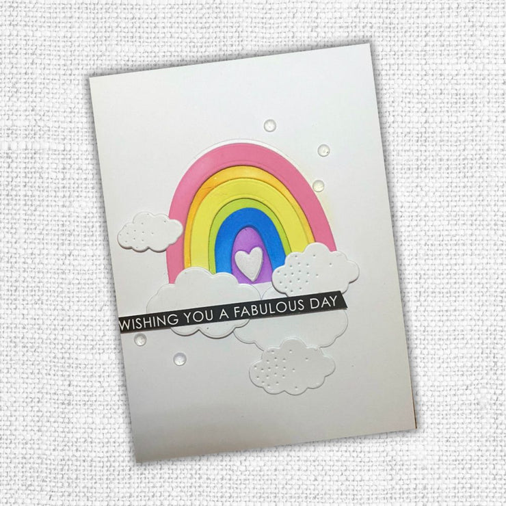 Wonky Rainbow & Cloud Metal Die 23470 - Paper Rose Studio
