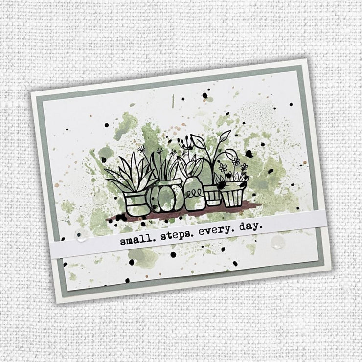 Flower Pot Border 1 Stamp Set 24634 - Paper Rose Studio