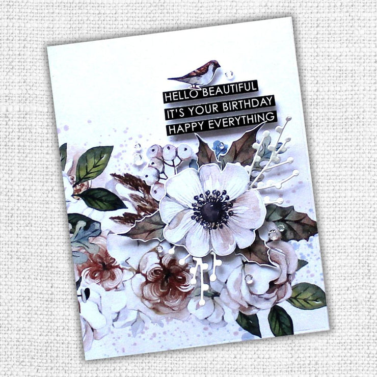 Black & White A5 12pc Sentiment Sheets 19023 - Paper Rose Studio