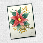 Christmas Poinsettia Clear Stamp Bundle 27292 27298 27289 - Paper Rose Studio