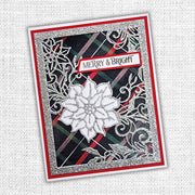 White Christmas Poinsettia Coverplate Metal Cutting Die 32571 - Paper Rose Studio