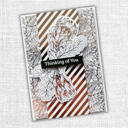 Blooming Proteas - Rose Gold Foil 6x6 Paper Collection 30744 - Paper Rose Studio