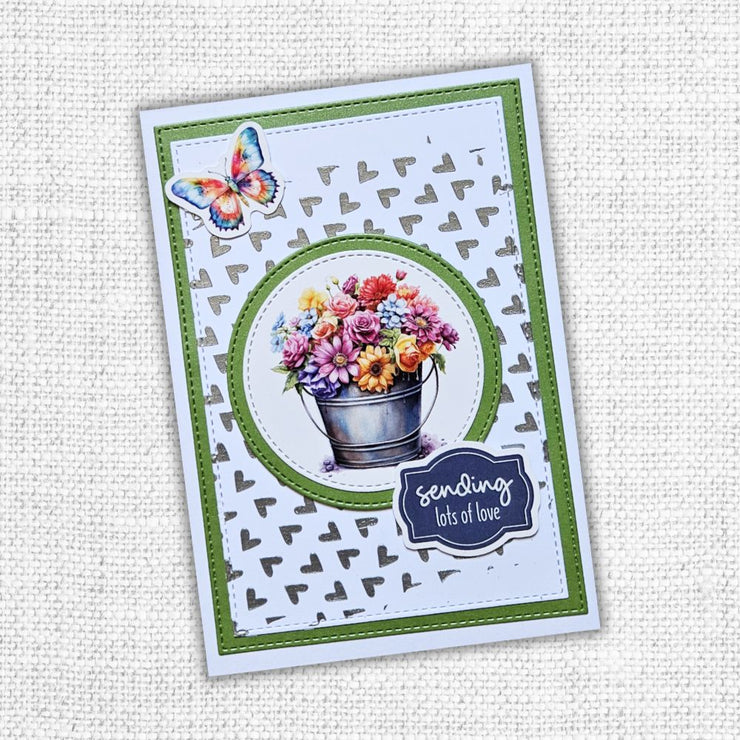 Blooming Blossoms Assorted Shimmer Cardstock A5 7pc 29748 - Paper Rose Studio