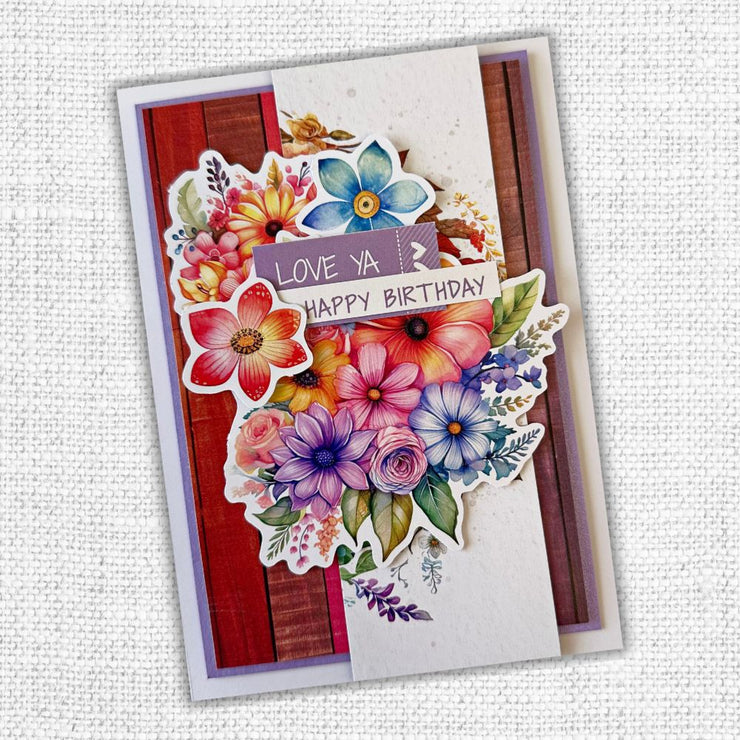 Rainbow Poppies A5 12pc Sentiment Sheets 25603 - Paper Rose Studio