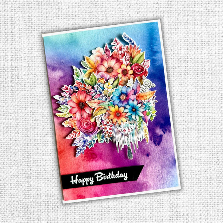 Rainbow Twirl Bouquets Cut Aparts Paper Pack 31073 - Paper Rose Studio
