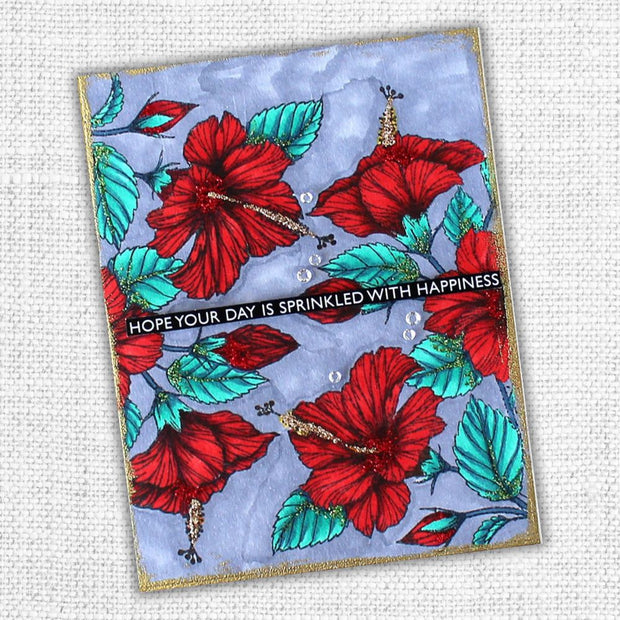 Sketchy Hibiscus 4x6" Clear Stamp Set 23113