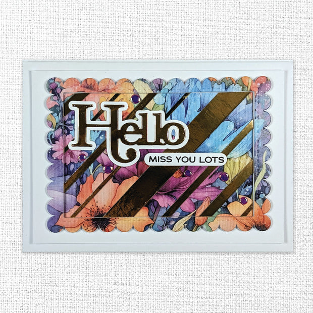 Fancy Script Layered Hello Metal Cutting Die 32478