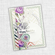 Lavender & Roses - Silver Foil Die Cuts 32274