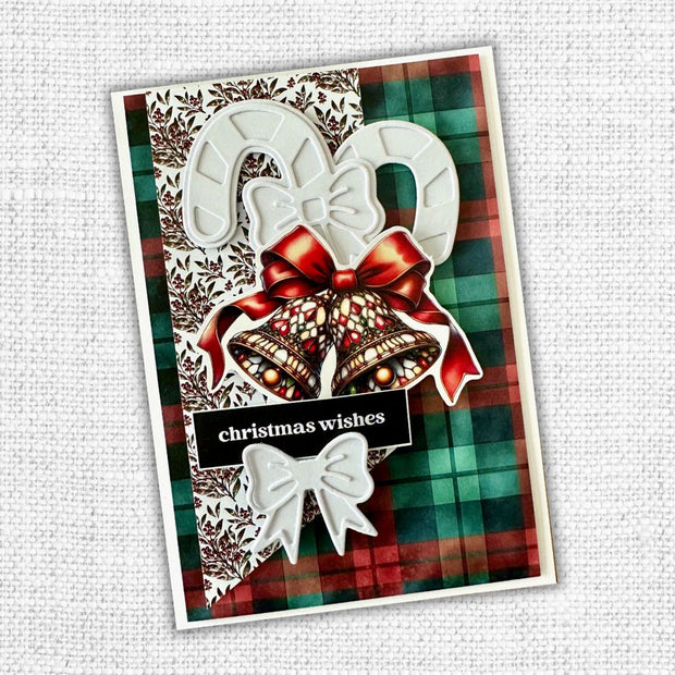 Candy Cane with Bow Add On Large Metal Cutting Die 32493