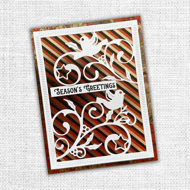 White Dove & Flourish Coverplate Metal Cutting Die 32592 - Paper Rose Studio